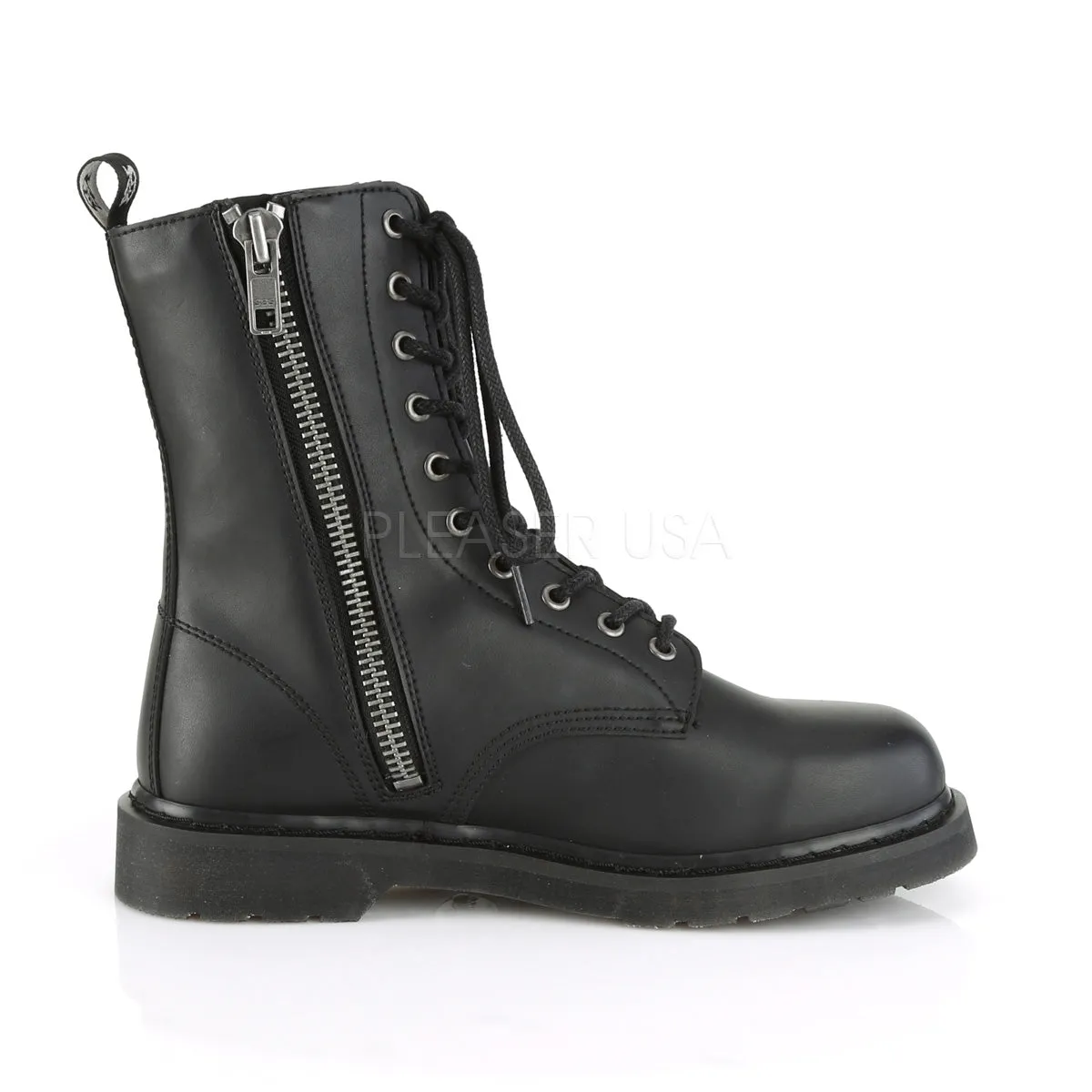 1 Inch Heel BOLT-200 Black Vegan Leather