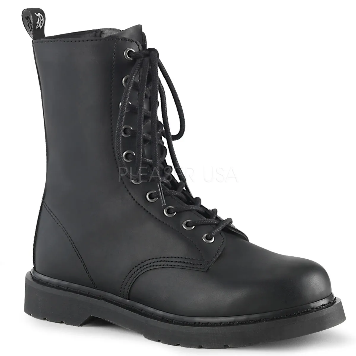 1 Inch Heel BOLT-200 Black Vegan Leather