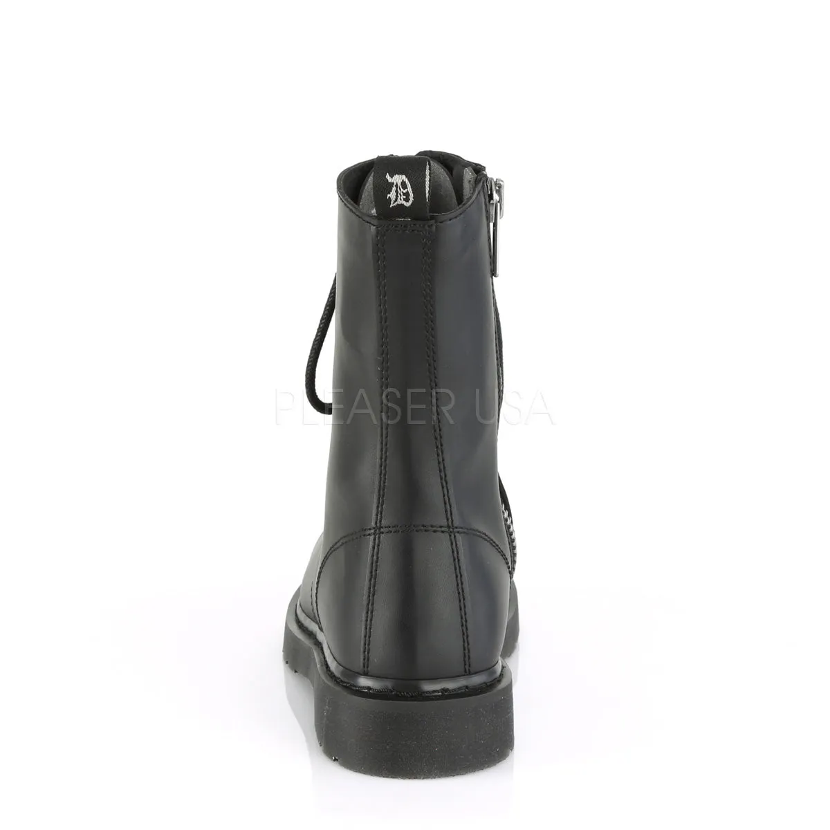 1 Inch Heel BOLT-200 Black Vegan Leather