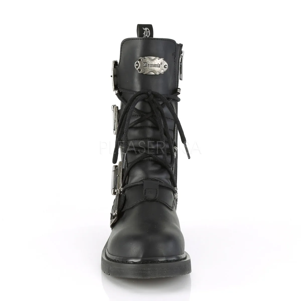 1 Inch Heel BOLT-265 Black Vegan Leather