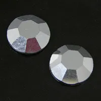 11mm Round Faceted Austrian Crystal, Silver, ea