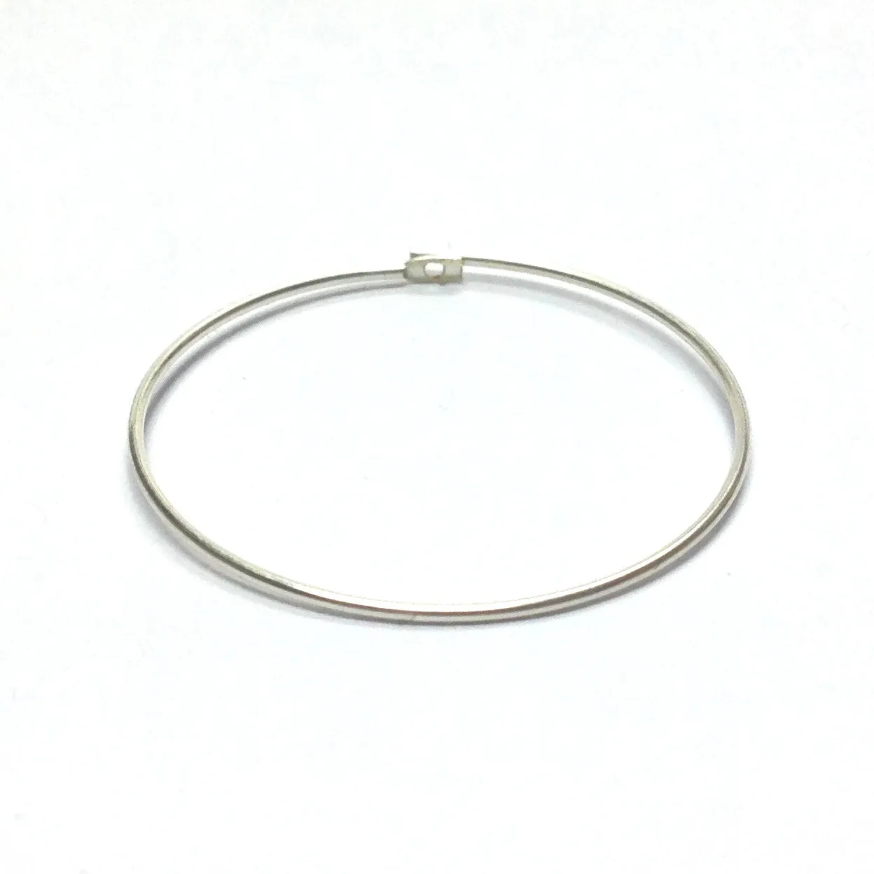 1/2" Round Wire Hoop With Flat End & Hole Silver (144 pieces)