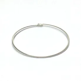 1/2" Round Wire Hoop With Flat End & Hole Silver (144 pieces)