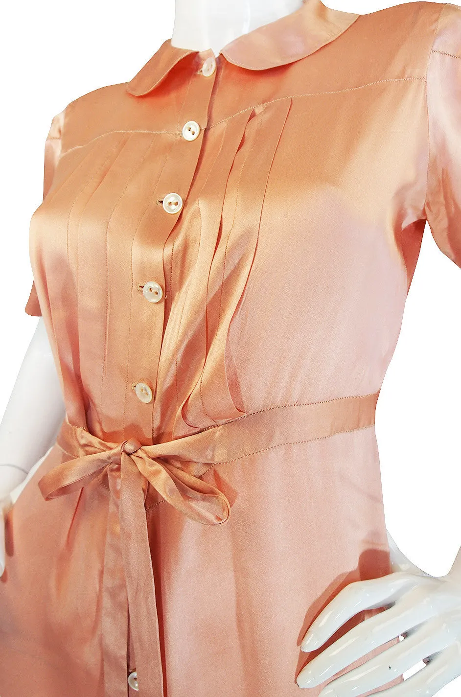 1930s Peach Pink Silk Satin Jumpsuit Or Lingerie Piece