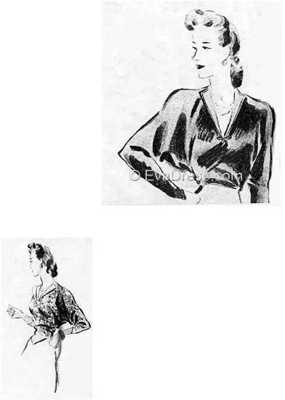 1942 One-Yard Blouse, B40-1811