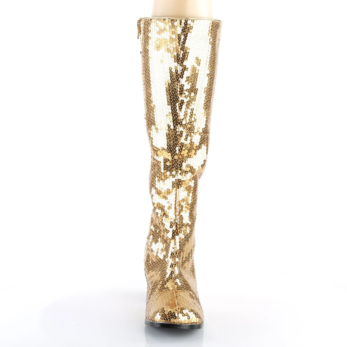 3 Inch Heel SPECTACUL-300SQ Gold Sequins