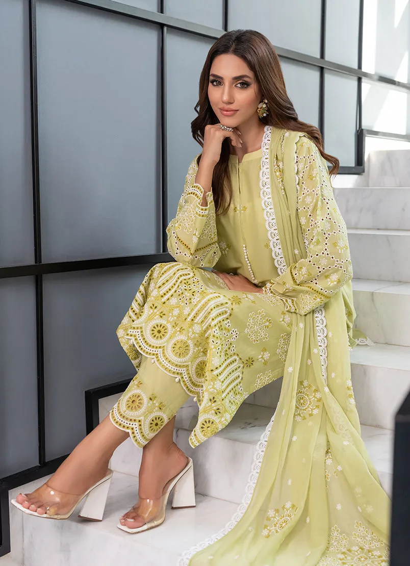 3 Pc Chikankari Lawn