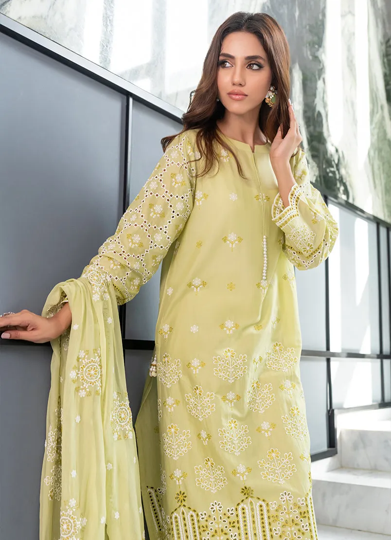 3 Pc Chikankari Lawn