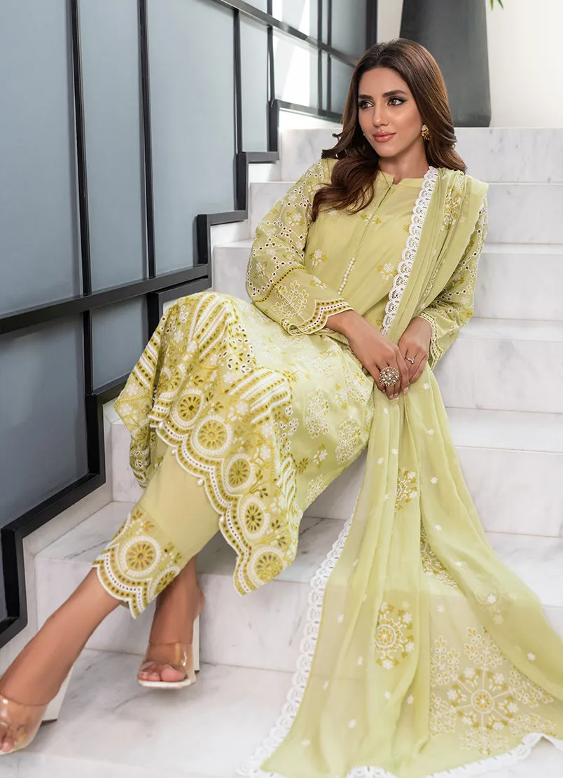 3 Pc Chikankari Lawn