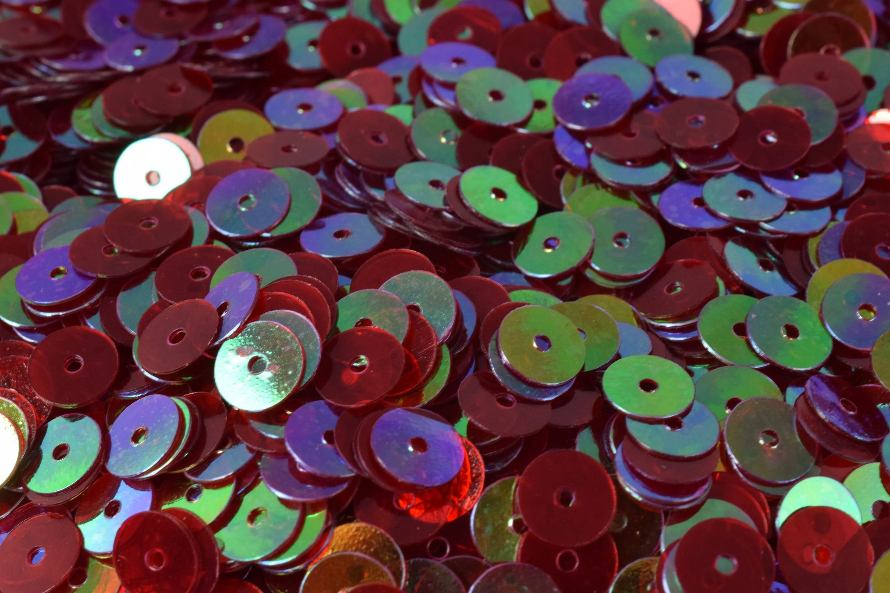 3/4/6mm Mild Red Iridescent Flat Sequins/ Round Sequins/Loose Paillettes/Wholesale Sequins Multi-Color,Shimmering Sequin Apparel,Shoe Decor