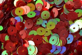 3/4/6mm Mild Red Iridescent Flat Sequins/ Round Sequins/Loose Paillettes/Wholesale Sequins Multi-Color,Shimmering Sequin Apparel,Shoe Decor