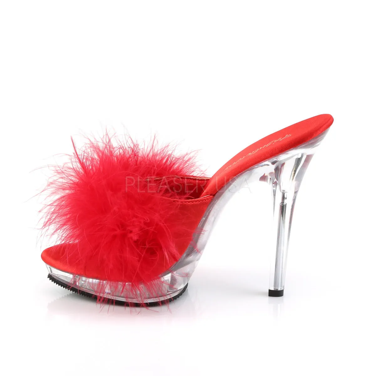 5 Inch Heel LIP-101-8 Red Fur