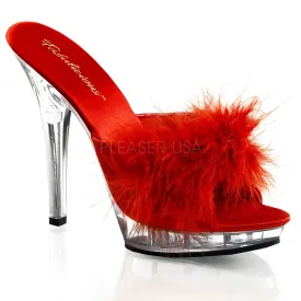 5 Inch Heel LIP-101-8 Red Fur