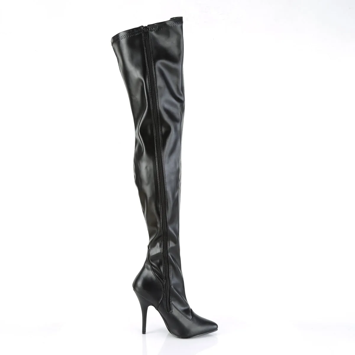 5 Inch Heel SEDUCE-3000 Black Stretch Pu