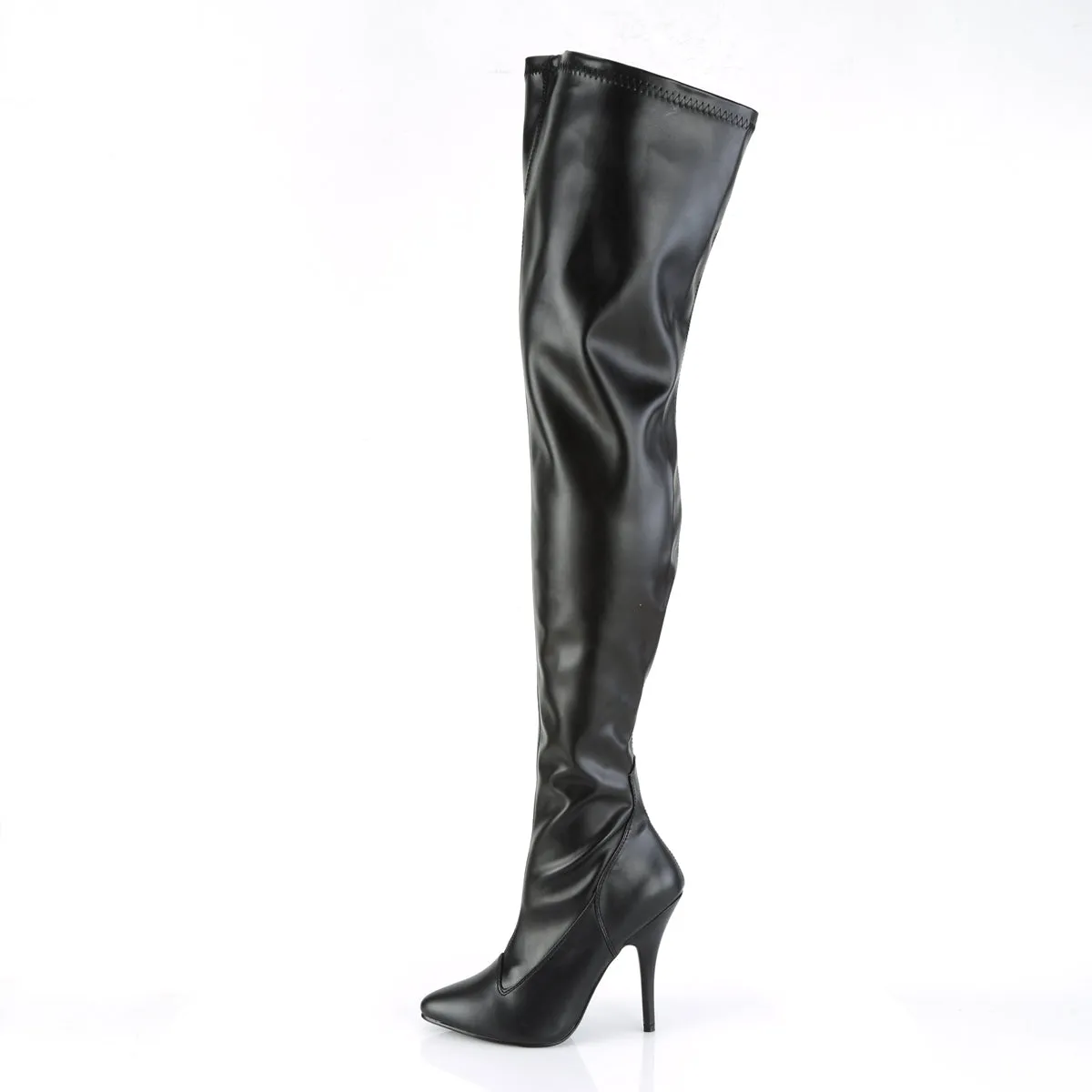 5 Inch Heel SEDUCE-3000 Black Stretch Pu