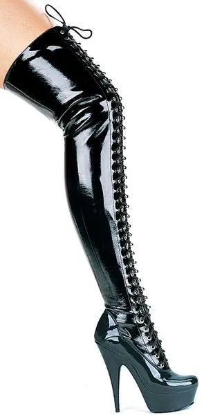 6"  Stiletto Stretch Thigh High Boot (ES609-Olivia)