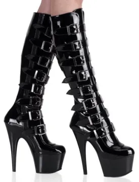 7" Lace-Up Platform Knee Boot (ADORE-2043)