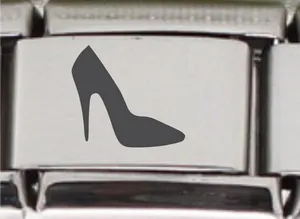 9mm Laser Italian Charm - High Heel