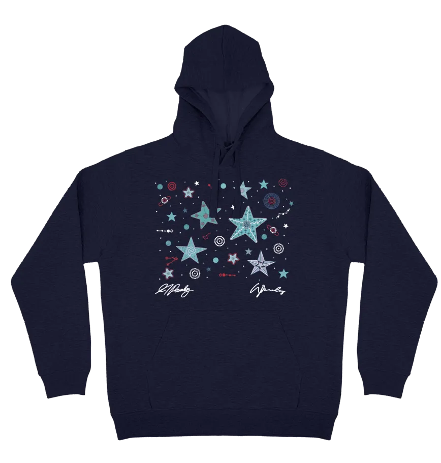 Adults Cozy Hoodie - Dreamtime Stars By Wendy & Alisha Pawley