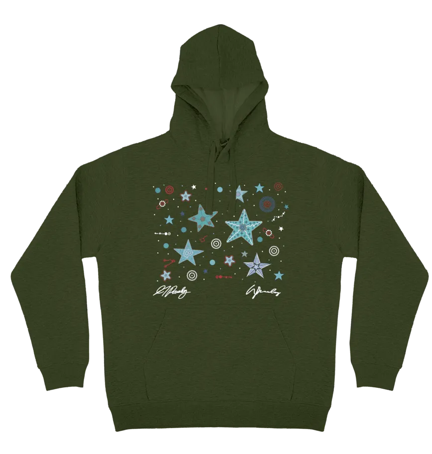 Adults Cozy Hoodie - Dreamtime Stars By Wendy & Alisha Pawley