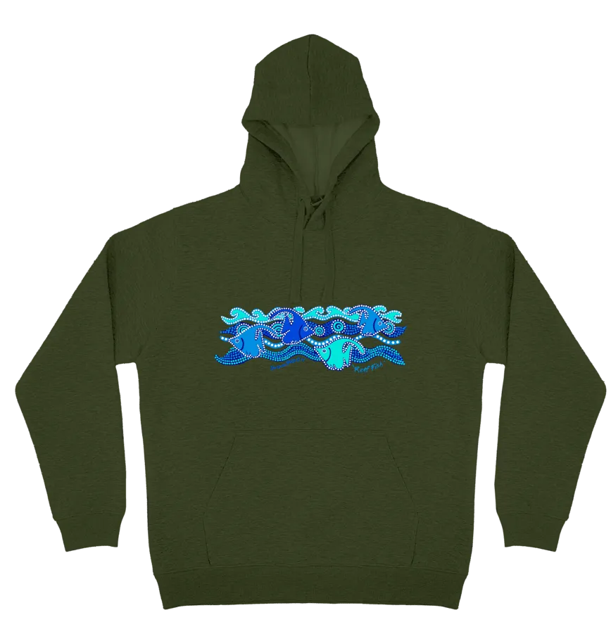 Adults Cozy Hoodie - Reef Fish By Susan Betts