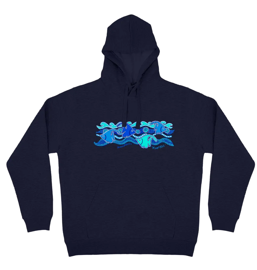 Adults Cozy Hoodie - Reef Fish By Susan Betts