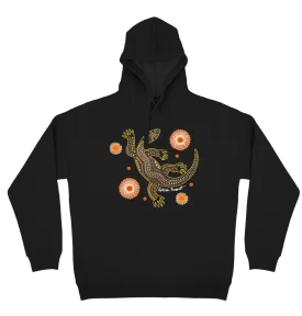 Adults Cozy Hoodie - Sand Goanna By Kathleen Buzzacott