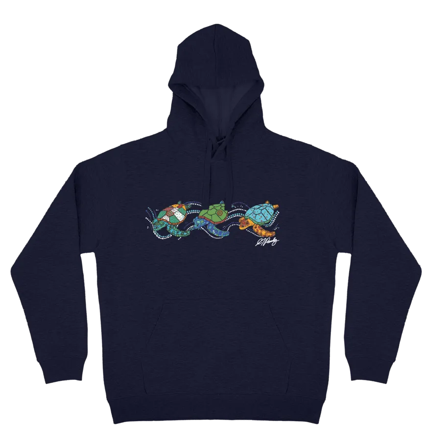 Adults Cozy Hoodie - Turtles by Alisha Pawley