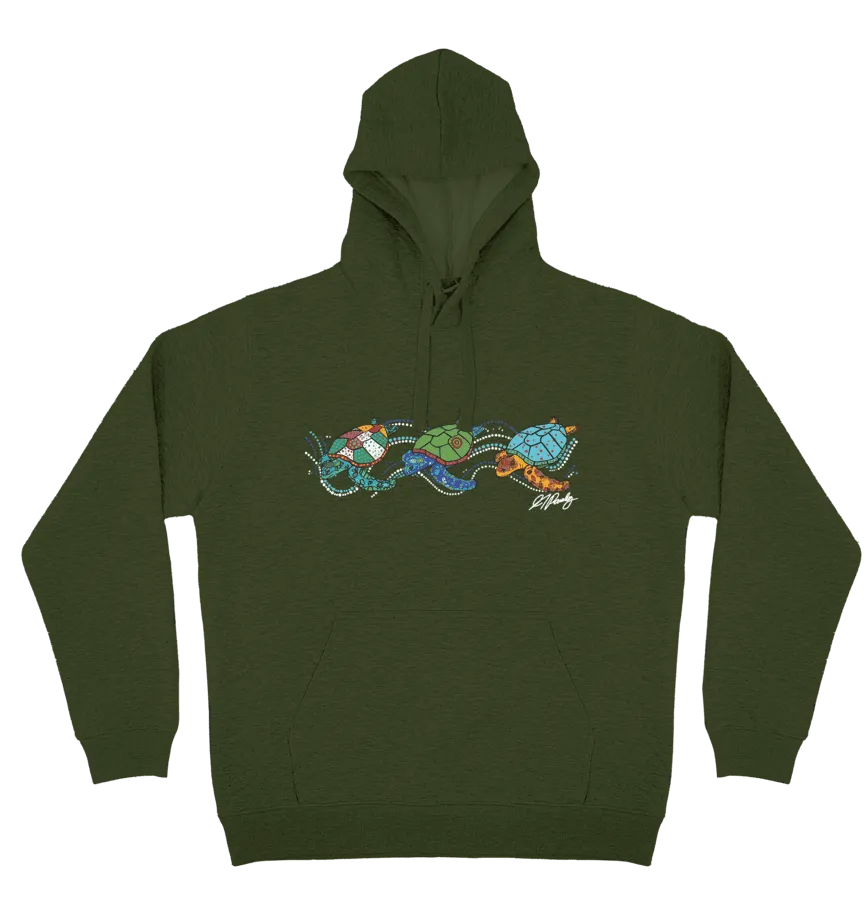 Adults Cozy Hoodie - Turtles by Alisha Pawley