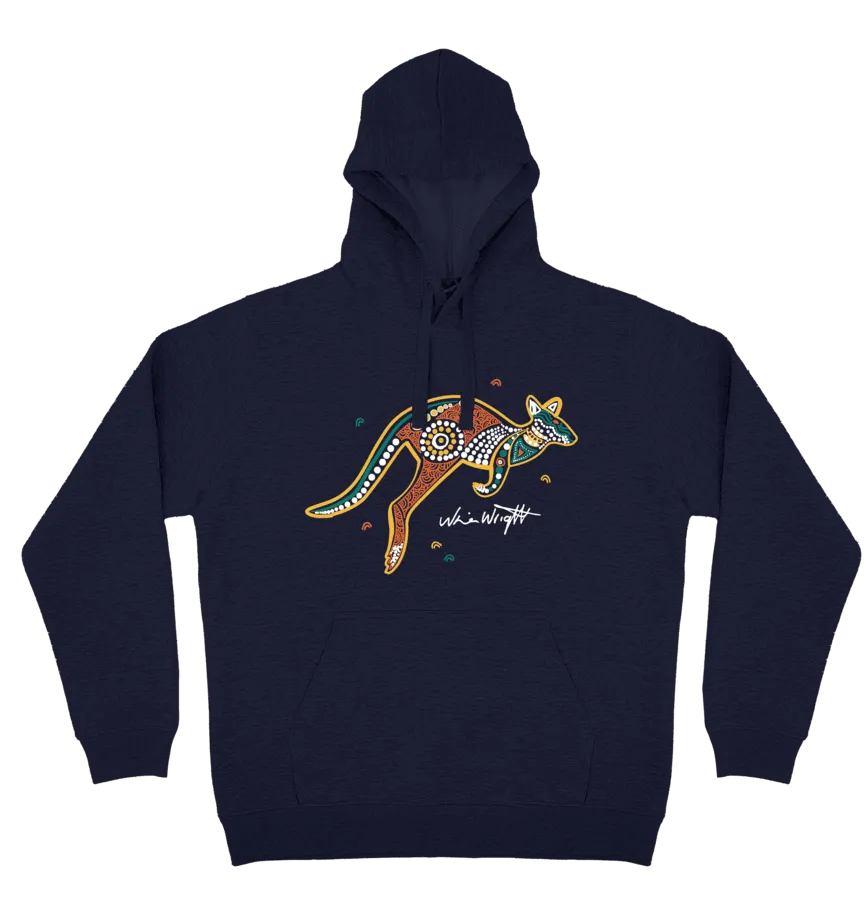 Adults Cozy Hoodie - Wawi (Red Kangaroo) By Nina Wright