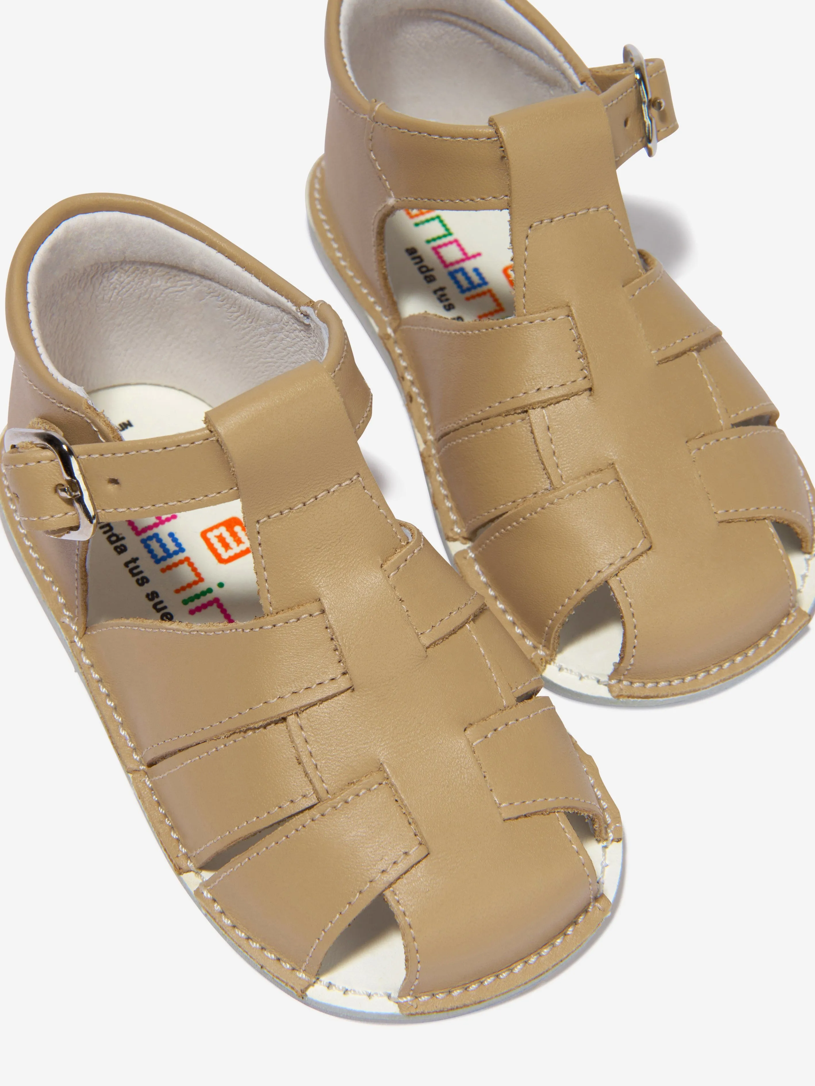 Andanines Baby Buckle Strap Sandals in Grey