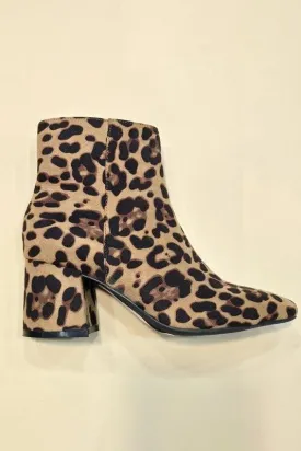 Ankle Bootie with Short Heel - Leopard