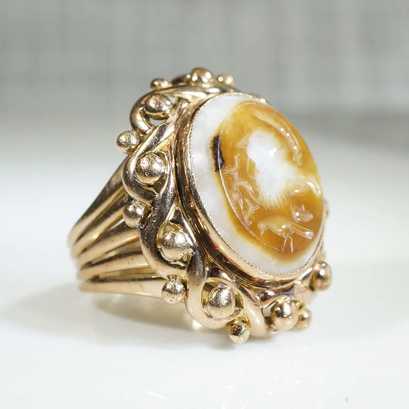 Antique Hardstone Intaglio Ring