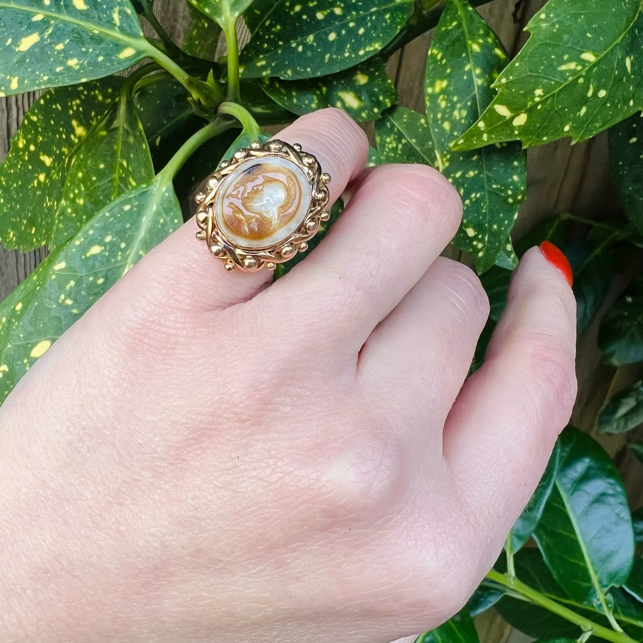 Antique Hardstone Intaglio Ring