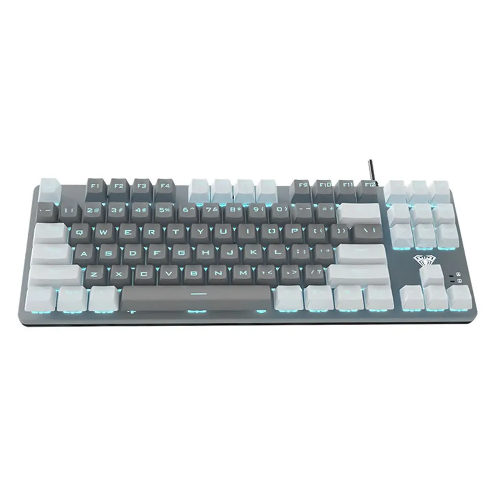 Aula Wind F3287 Blue Switch Wired Gaming Keyboard English & Arabic - Gray