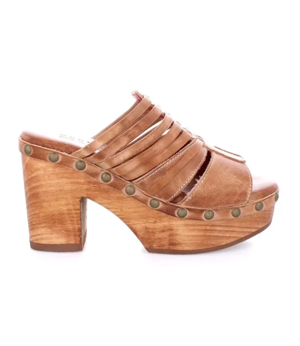 Bed Stu Platform Wood Heeled Open-toed Clog Shantel