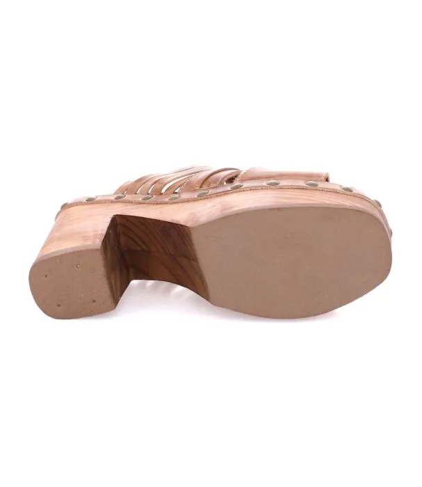 Bed Stu Platform Wood Heeled Open-toed Clog Shantel