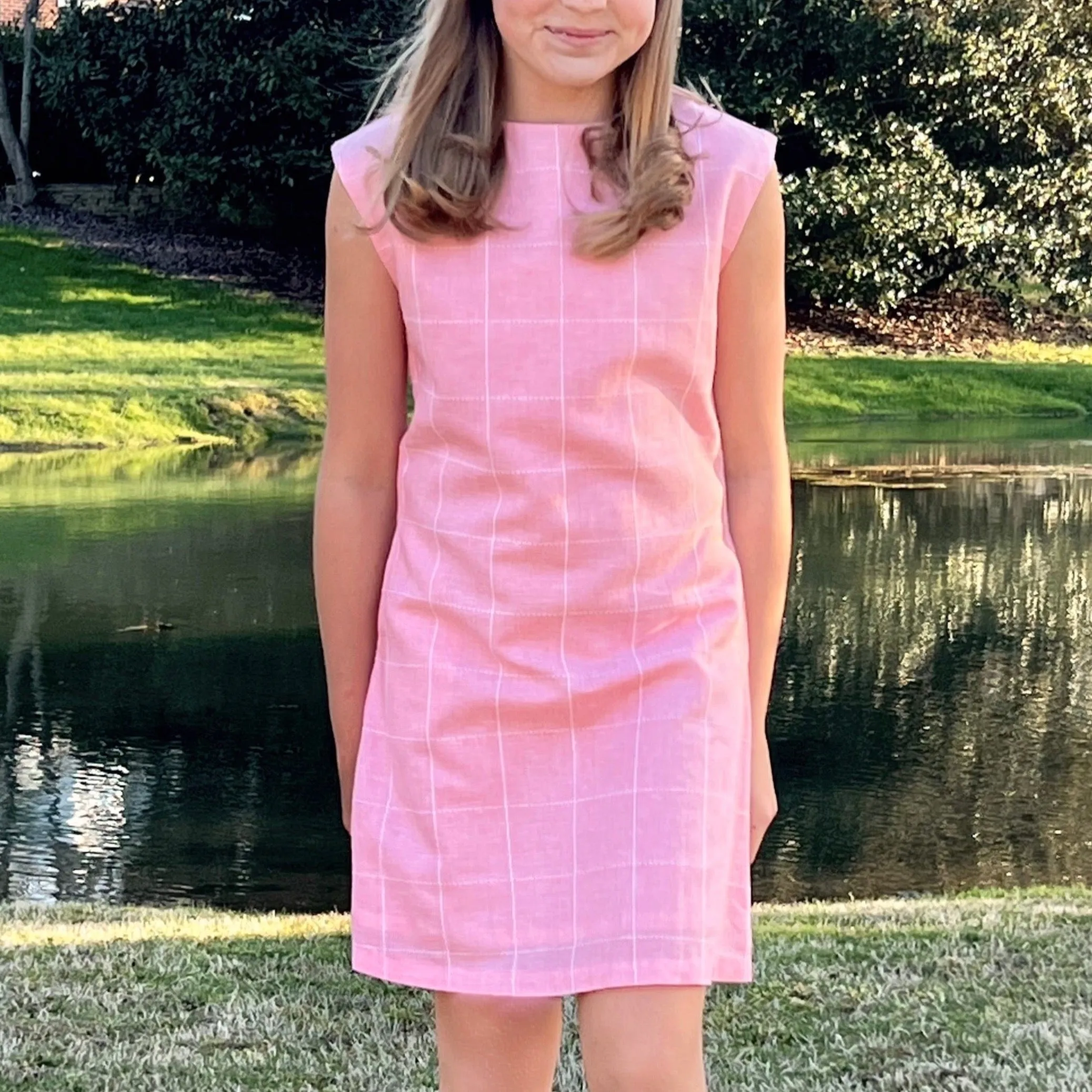 Belle Shift Dress – Shem Creek Shrimp Linen