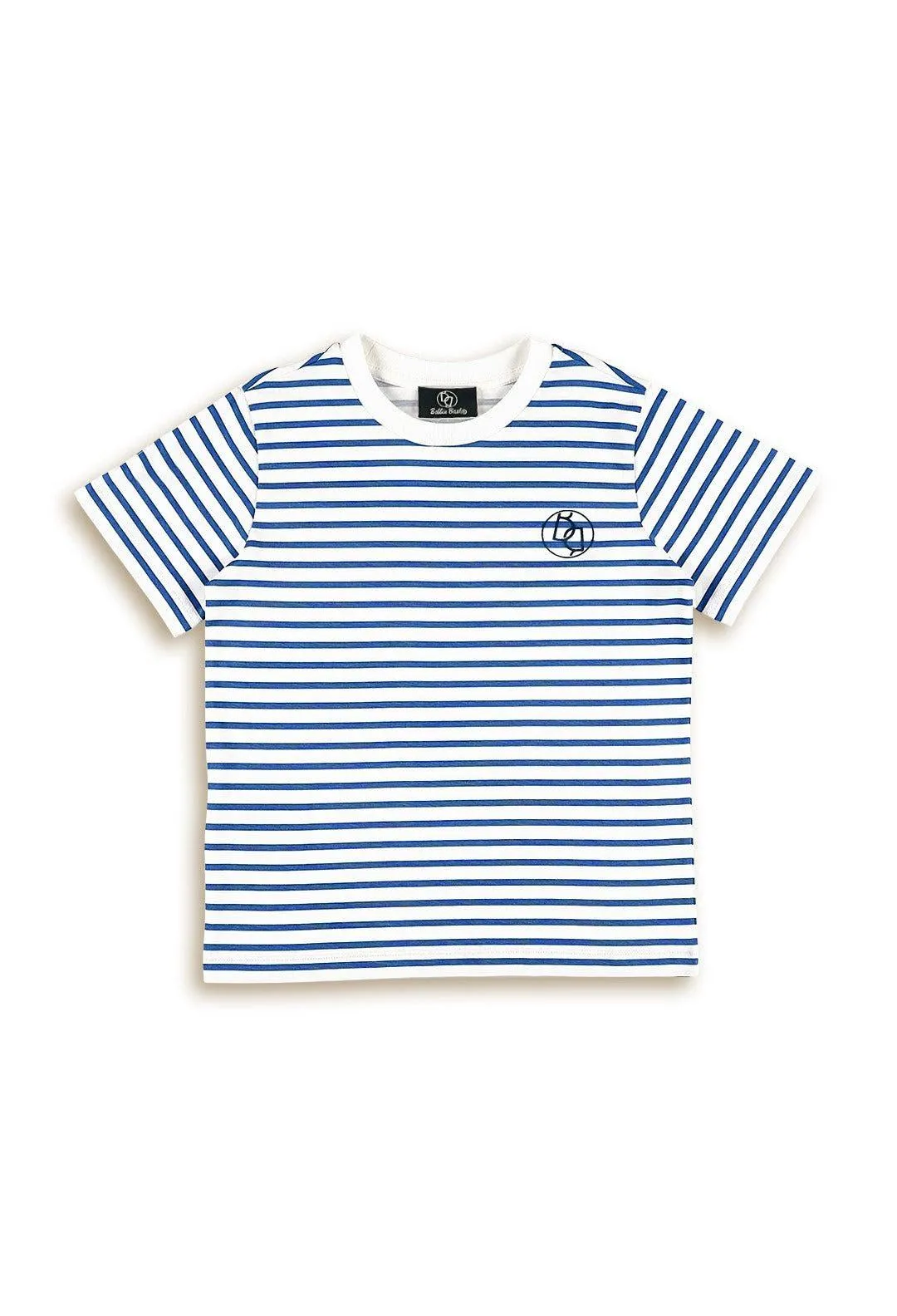 Blue-Ecru Striper Tee