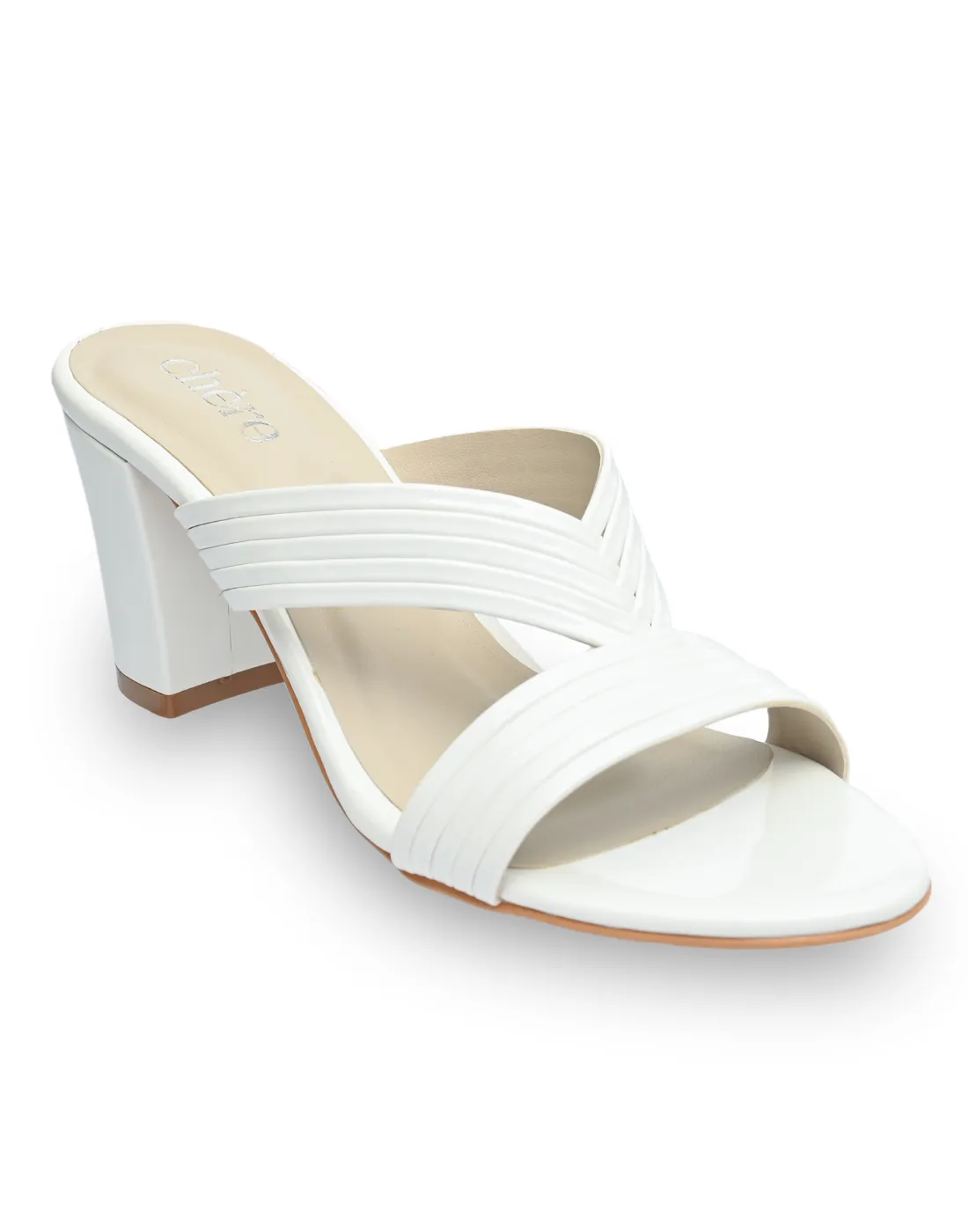 Casual White Strap Heels for Women