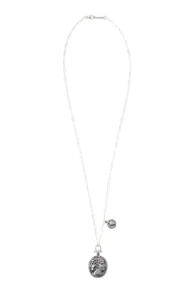 Chan Luu Roman Coin Necklace in Silver