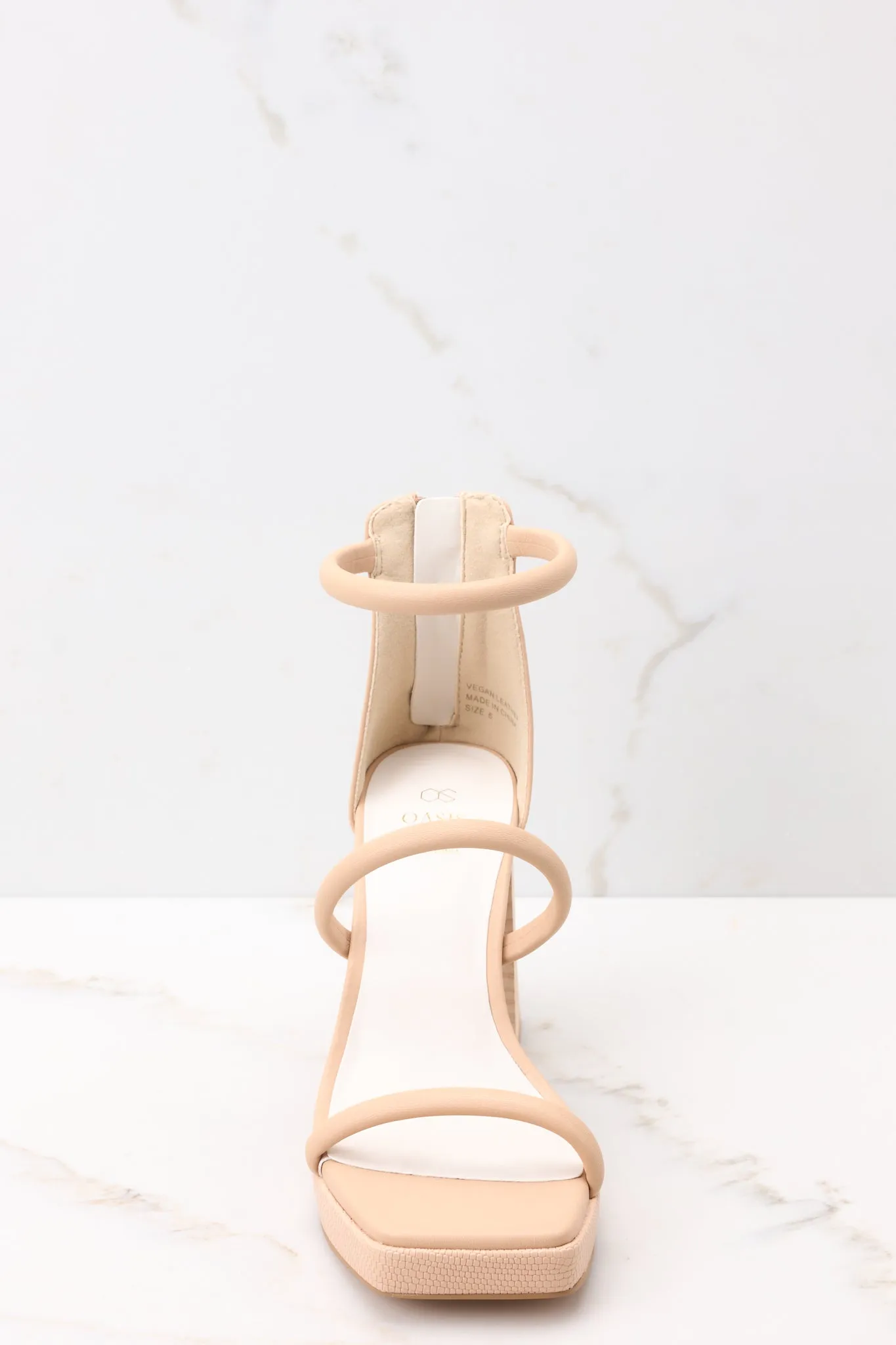 Classy Sensation Beige High Heel Platform Sandals