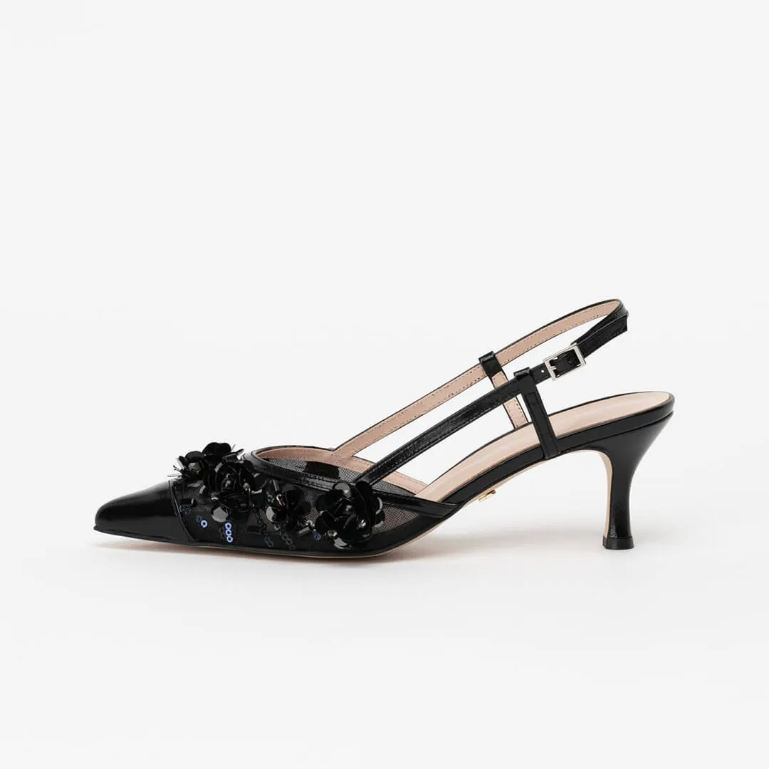 COBLAZE - flower slingback