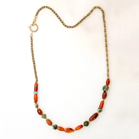 Colorful Ancient Beads & Fancy Chain Necklace by Ancient Influences