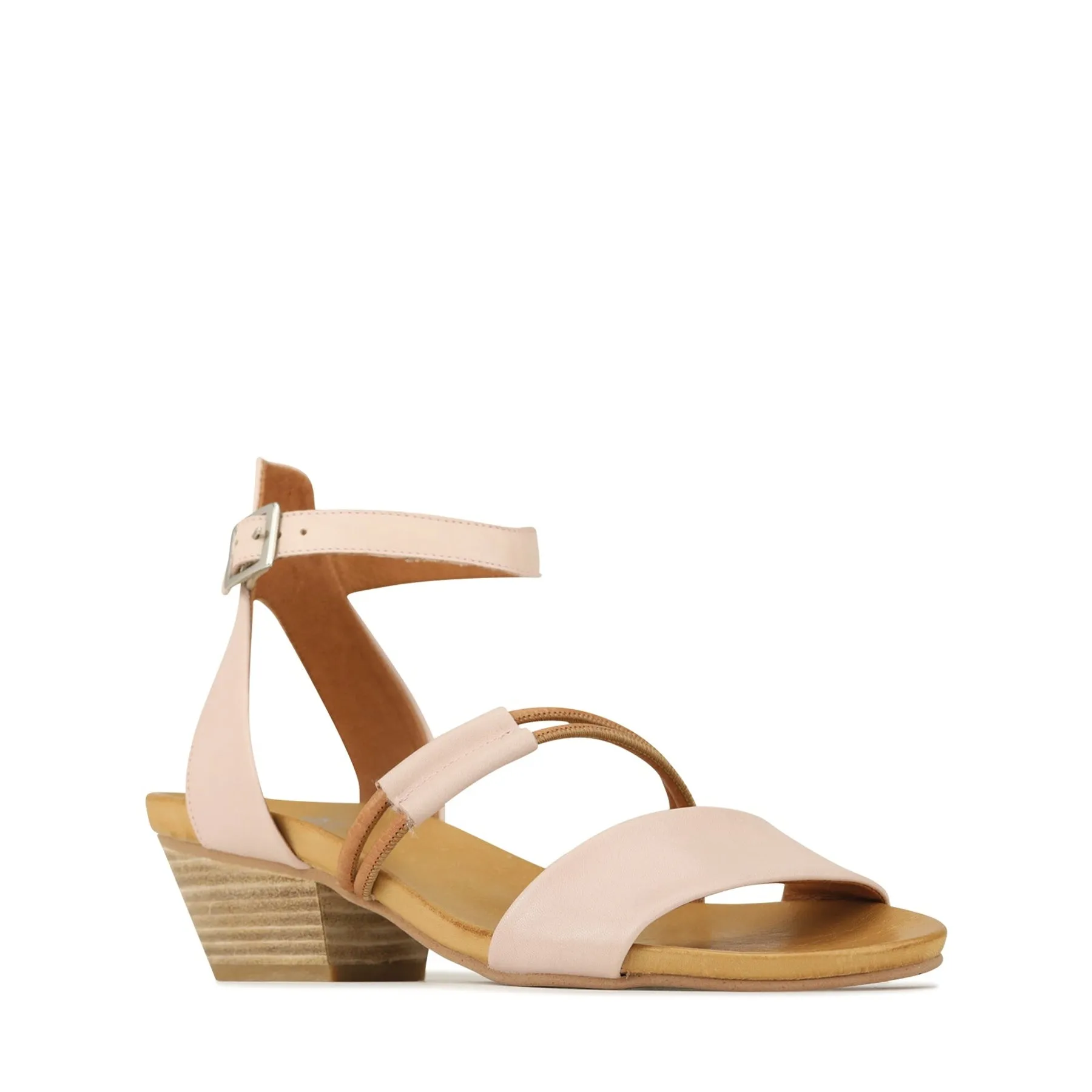 CURO ANKLE STRAP HEEL SANDALS LEATHER