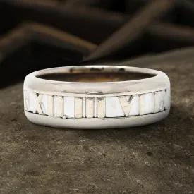 Custom Roman Numerals Sterling Silver Ring