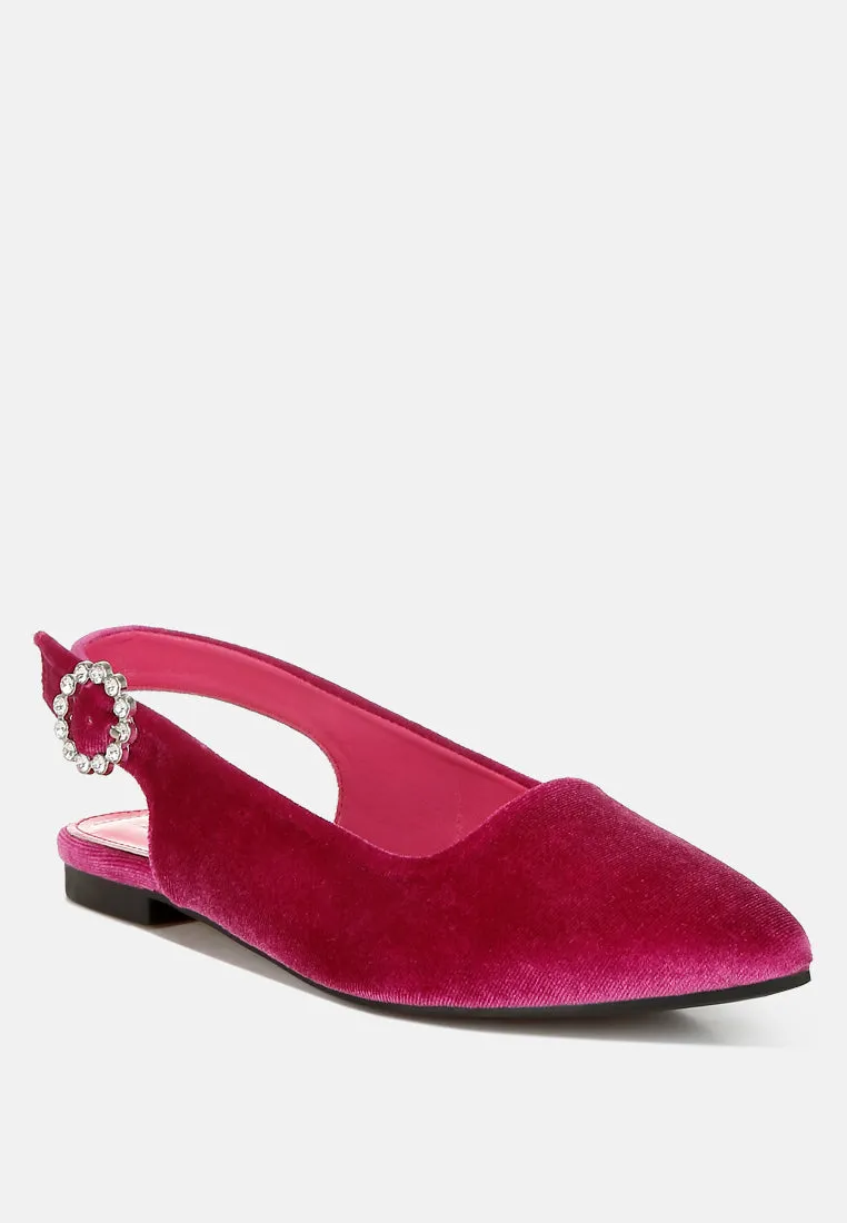 Dolan Velvet Slingback Flat Sandals