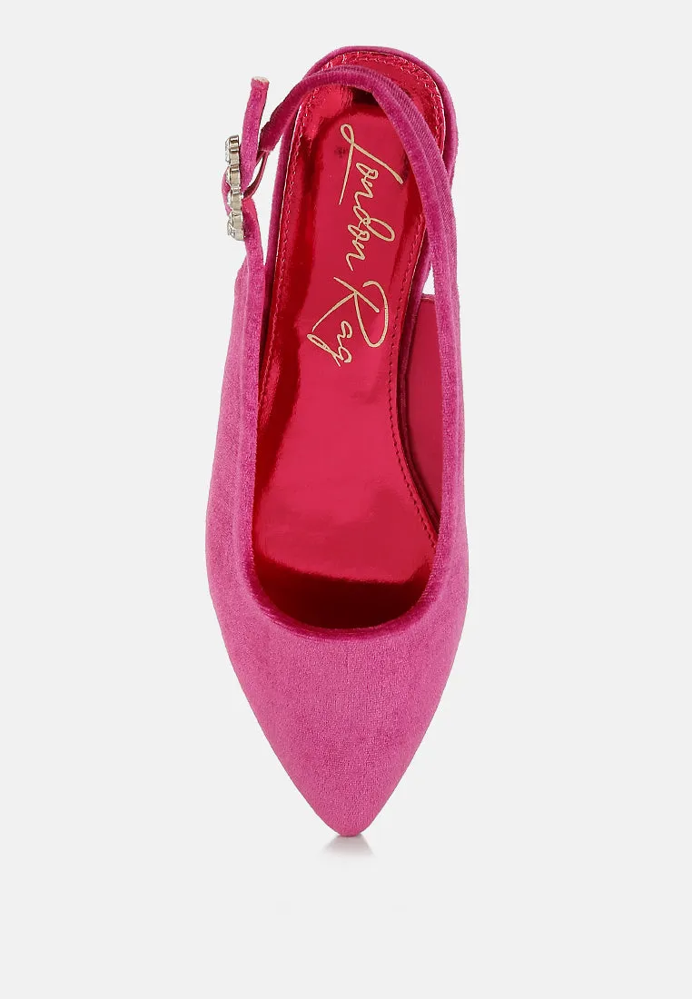 Dolan Velvet Slingback Flat Sandals