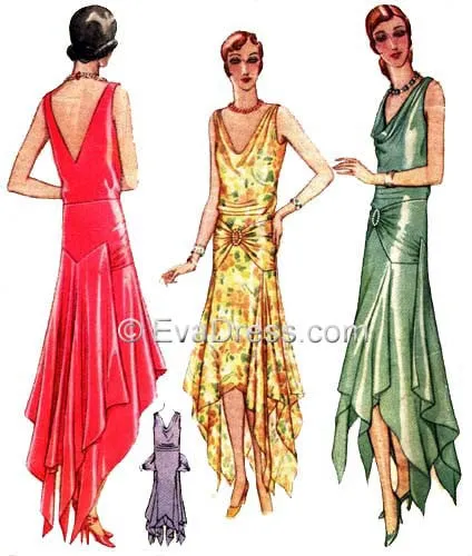 E-PATTERN 1929 Evening Frock E5941