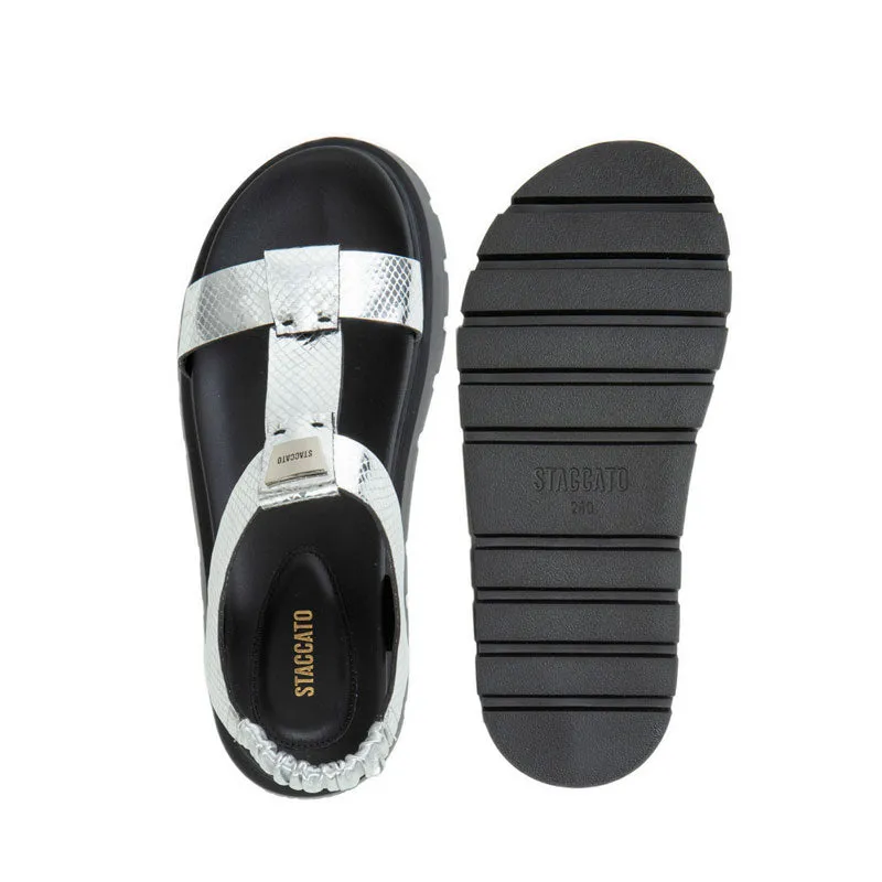 EJO16-SLR Flat Sandals - Silver